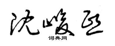 曾慶福沈峻熙草書個性簽名怎么寫