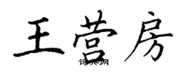 丁謙王營房楷書個性簽名怎么寫