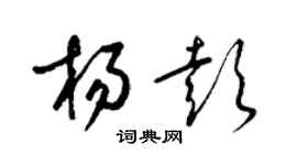 梁錦英楊彭草書個性簽名怎么寫