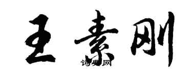 胡問遂王素剛行書個性簽名怎么寫