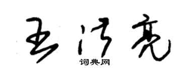 朱錫榮王淑亮草書個性簽名怎么寫