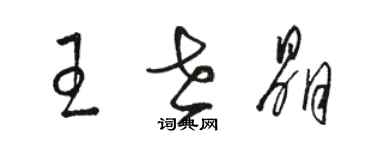 駱恆光王世晶草書個性簽名怎么寫