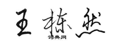 駱恆光王棟然行書個性簽名怎么寫