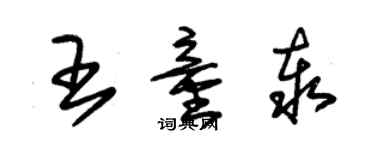 朱錫榮王童泰草書個性簽名怎么寫