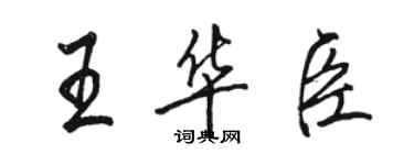 駱恆光王華臣行書個性簽名怎么寫