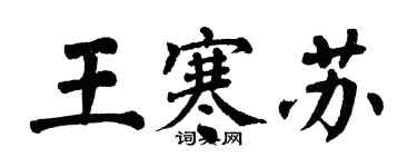 翁闓運王寒蘇楷書個性簽名怎么寫