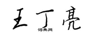 王正良王丁亮行書個性簽名怎么寫