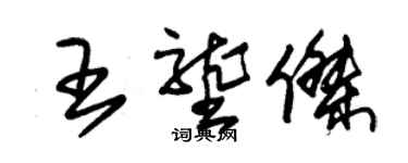 朱錫榮王壟傑草書個性簽名怎么寫