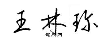 梁錦英王林珍草書個性簽名怎么寫