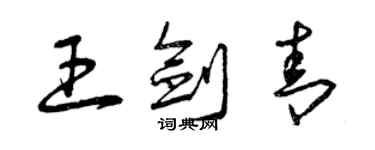 曾慶福王劍青草書個性簽名怎么寫