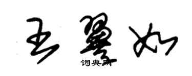 朱錫榮王翼如草書個性簽名怎么寫