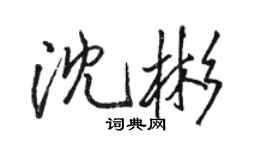 駱恆光沈彬行書個性簽名怎么寫