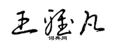 曾慶福王雅凡草書個性簽名怎么寫