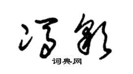 朱錫榮馮彩草書個性簽名怎么寫