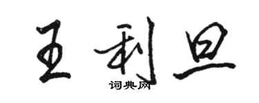 駱恆光王利旦行書個性簽名怎么寫