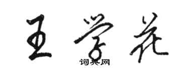 駱恆光王學花行書個性簽名怎么寫