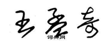 朱錫榮王孟奇草書個性簽名怎么寫