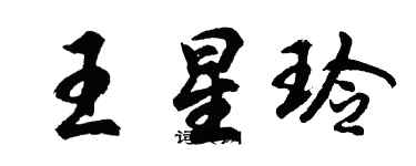胡問遂王星玲行書個性簽名怎么寫