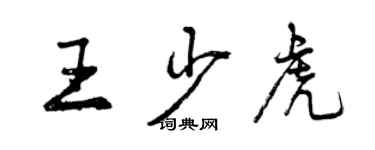 曾慶福王少虎行書個性簽名怎么寫