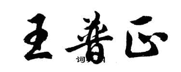 胡問遂王普正行書個性簽名怎么寫