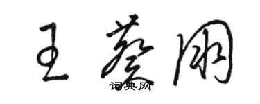 駱恆光王葵朋草書個性簽名怎么寫