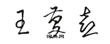 駱恆光王慶喜草書個性簽名怎么寫