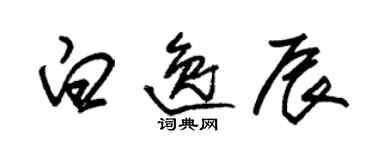 朱錫榮白逸辰草書個性簽名怎么寫