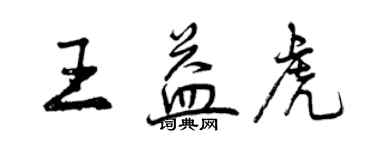 曾慶福王益虎行書個性簽名怎么寫