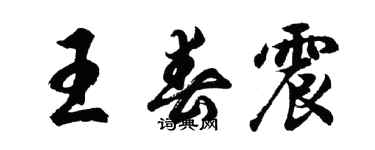 胡問遂王春震行書個性簽名怎么寫