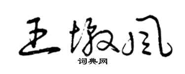 曾慶福王墩風草書個性簽名怎么寫