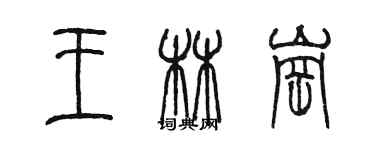 陳墨王林崗篆書個性簽名怎么寫