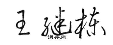 駱恆光王繼棟草書個性簽名怎么寫