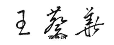 駱恆光王葵華草書個性簽名怎么寫