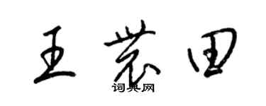 梁錦英王農田草書個性簽名怎么寫