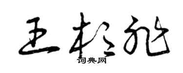 曾慶福王杉非草書個性簽名怎么寫