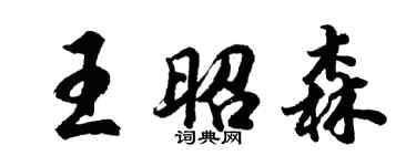胡問遂王昭森行書個性簽名怎么寫