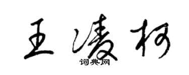 梁錦英王凌柯草書個性簽名怎么寫