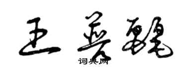 曾慶福王普麗草書個性簽名怎么寫