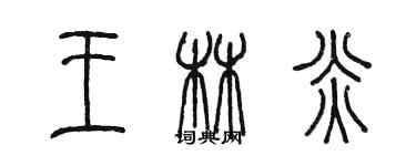 陳墨王林炎篆書個性簽名怎么寫