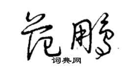 曾慶福范鵬草書個性簽名怎么寫