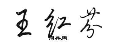 駱恆光王紅芬行書個性簽名怎么寫