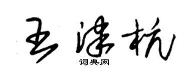 朱錫榮王津杭草書個性簽名怎么寫