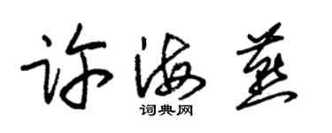 朱錫榮許海燕草書個性簽名怎么寫