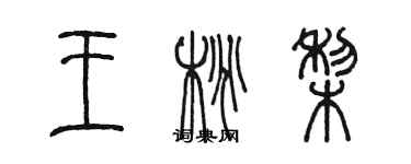 陳墨王桃梨篆書個性簽名怎么寫