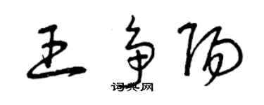 曾慶福王爭陽草書個性簽名怎么寫