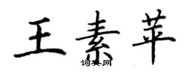 丁謙王素苹楷書個性簽名怎么寫