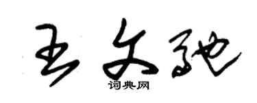 朱錫榮王文馳草書個性簽名怎么寫