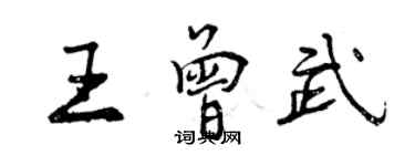 曾慶福王曾武行書個性簽名怎么寫