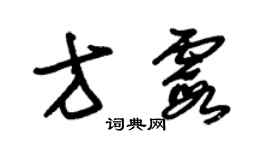 朱錫榮方霞草書個性簽名怎么寫