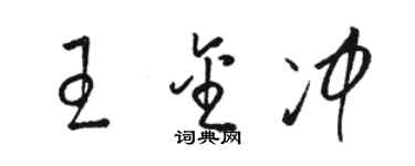 駱恆光王金沖草書個性簽名怎么寫